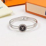 LVB108  Fashion new titanium steel round diamond letter bracelet