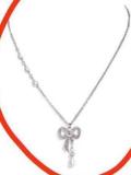CHN80   Women's bow necklace, elegant and generous