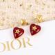 DE129  Classic ladies love pattern stud earrings