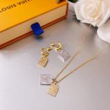 LVE37  Metallic texture C-shaped hanging arch-shaped diamond AB with earrings