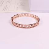 VAB6 Fashionable high quality four leaf flower bracelet gold plated
