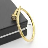 CAB24 bangle 316L steel with 18K gold plated women size or man size