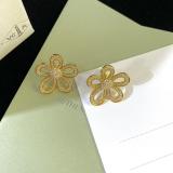 VAE25 Classic flower high carbon diamond full diamond earrings