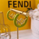 FE3  Fashionable metallic light-sensitive surface F letter color dripping earrings