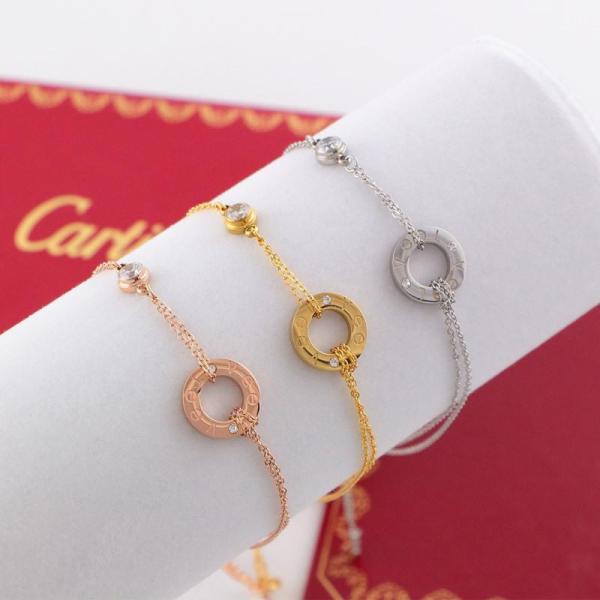 CAB26 316L steel with crystal 18K gold plated