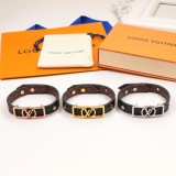 LVB110  Belt titanium steel bracelet couple, hollow three-dimensional alphabet with bracelet