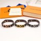 LVB110  Belt titanium steel bracelet couple, hollow three-dimensional alphabet with bracelet