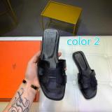 MHS6 35-40  no invoice H leather High quality slippers