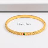 GB47   316L steel and crystal with 18K gold plated