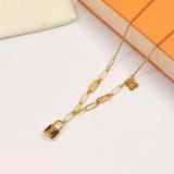 LN34  Classic letter long necklace