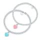 TB0  Real 925 Sterling Silver hear Bracelets