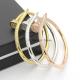 CAB24 bangle 316L steel with 18K gold plated women size or man size