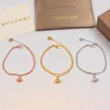 BVB40  18K Rose Gold Titanium Steel Full Rhinestone Hollow Small Fan Couple Bracelet
