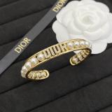 DB108   Pearl and Crystal Diamonds Medieval Letter Bracelet