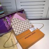 LVP76 Fashion three piece original leather handbag wallet  with box