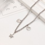 GCN12  Star pendant, thick three-dimensional letter short necklace