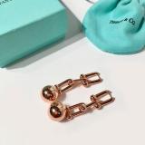 TE17  Ladies drop ball lock bamboo earrings