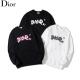 DIC702  Cotton round neck sweater embroidery word