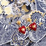 DE129  Classic ladies love pattern stud earrings