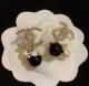 CHE137  Classic Petal Pearl Stud Earrings
