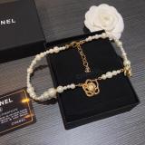 CHN79  Flower inlaid pearl necklace, sweet and fresh style