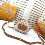 GLP201 Classic Women's Shoulder Bag Round Leather Crossbody Bag 18x16x6x5CM