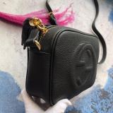 GGP76  leather Ladies black camera bag  21*15*7cm