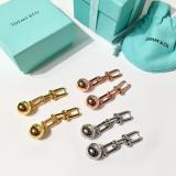 TE17  Ladies drop ball lock bamboo earrings