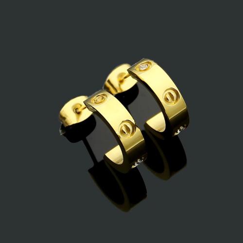 CAE8  high quality 316L steel Gold Plated earring studs for women jewelry