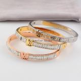 LVB74   316L steel and crystal with 18K gold plated