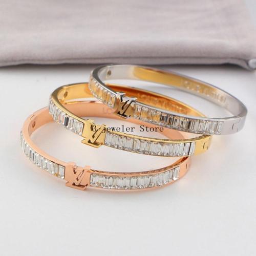 LVB74   316L steel and crystal with 18K gold plated