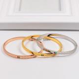 GB47   316L steel and crystal with 18K gold plated