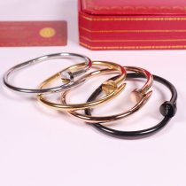 CAB12 bangle 316L steel with 18K gold plated women size or man size jewelry