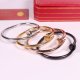CAB12 bangle 316L steel with 18K gold plated women size or man size jewelry