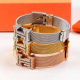 HB6  Exquisite stainless steel gold-plated jewelry H bracelet