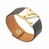 LVB109  flower leather letter Pendant Bracelet 316L steel women