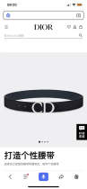 DBL3 Real leather    3.5CM 95-125CM Belt with all packing