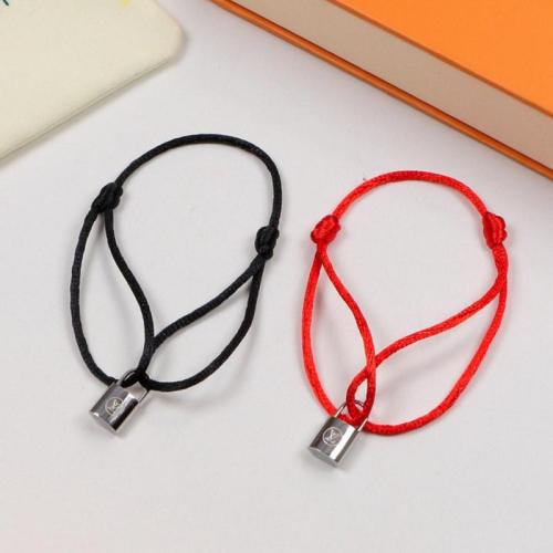 LVB80 Fashionable red rope stainless steel lock Bracelet