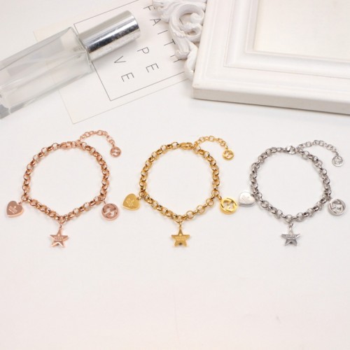 GCB1  Star pendant, thick three-dimensional letter short bracelet