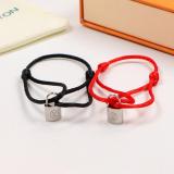 LVB80 Fashionable red rope stainless steel lock Bracelet
