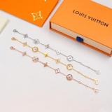 LVB79 316L steell gold plated bracelet flower shell bracelet