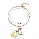 LVB94 316L steell gold plated bracelet flower shell bracelet
