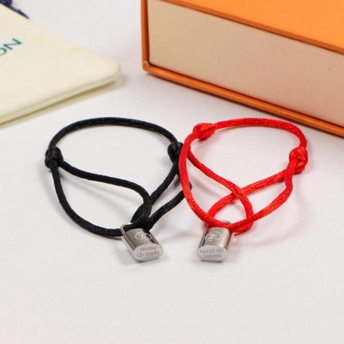 LVB80 Fashionable red rope stainless steel lock Bracelet