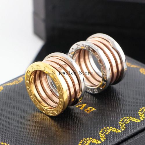 BVR7 Ring 316L steel plating gold Jewelry