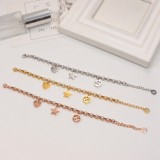 GCB1  Star pendant, thick three-dimensional letter short bracelet