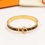 LVB125  Leather three-dimensional letters European and American fashion titanium steel hand couple
