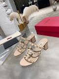 MVS21 Leather slippers women 6CM shoes 35-42 With packing
