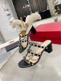 MVS22 Leather slippers women 6CM shoes 35-42 With packing