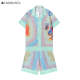 53Q98 Casual Summer Suit Shorts Short Sleeve Shirt