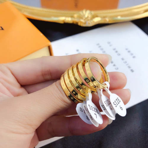 LVJ033 316L steel plating gold ring Jewelry